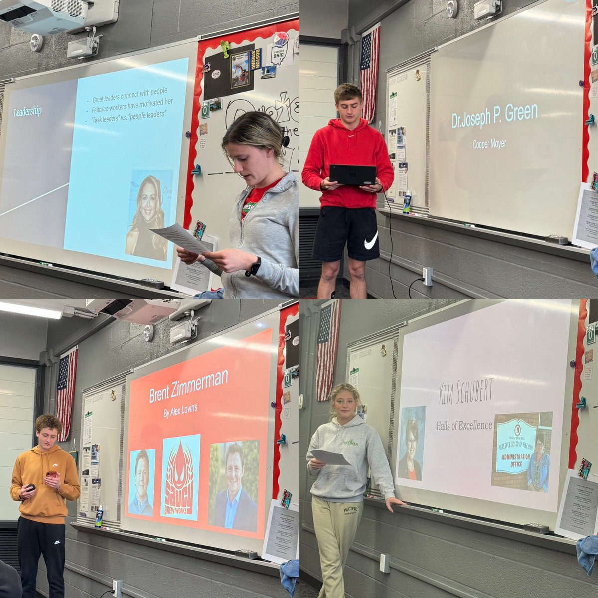 Awesome job to the Leadership Class! Students interviewed a member of the BHS Halls of Excellence about their lives &amp; how leadership shapes their career. Thank you to Brent Zimmerman, Christi Paul Wurm, Dr. Joseph Green, Kim Schubert, &amp; Jeff Moyer. #alwaysaRedmen