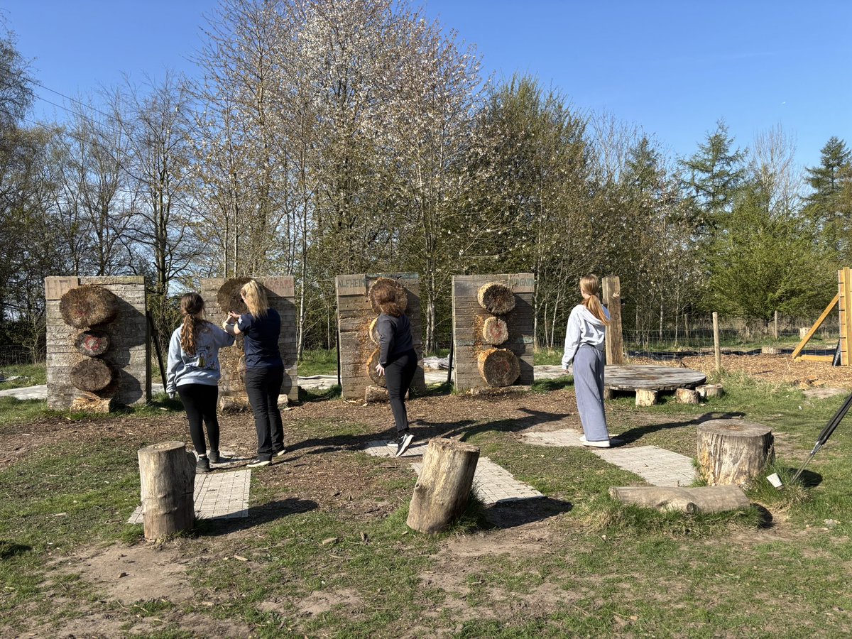 Miss Brooke’s group are ending the week on a high with axe throwing and archery! 🏹🪓
