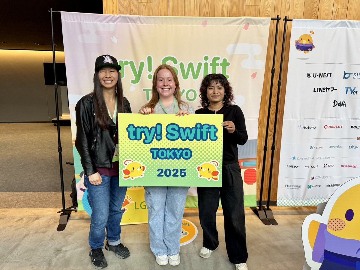 We had a great time at <a href="/tryswiftconf/">try! Swift Tokyo</a>! <a href="/PinkerStraws/">Sophie Hudson</a> got to meet <a href="/mikaela__caron/">Mikaela Caron 🦄</a> and <a href="/pradnya_nikam/">Pradnya Nikam</a> - girl power!