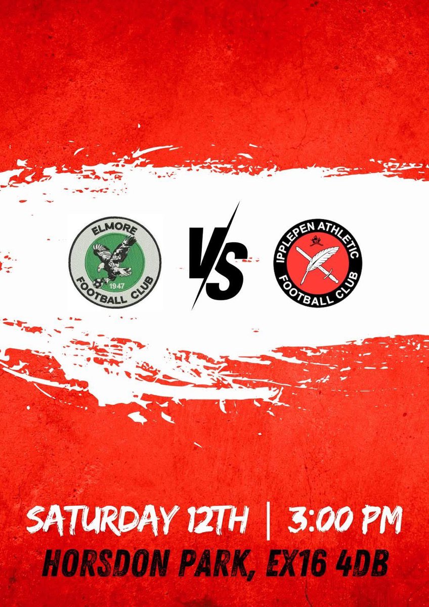 Ipplepen Athletic (@ipplepenathlet1) on Twitter photo COMING UP!!!
๐ <a href="/ElmoreAFC/">Elmore AFC</a>
๐๏ธ Horsdon Park, EX16 4DB
๐ 15:00
๐ <a href="/devondfl/">Devon Football League (DFL)</a>
COME ON YOU PENS ๐๏ธ ๐ดโซ๏ธ COMING UP!!!
๐ <a href="/ElmoreAFC/">Elmore AFC</a>
๐๏ธ Horsdon Park, EX16 4DB
๐ 15:00
๐ <a href="/devondfl/">Devon Football League (DFL)</a>
COME ON YOU PENS ๐๏ธ ๐ดโซ๏ธ
