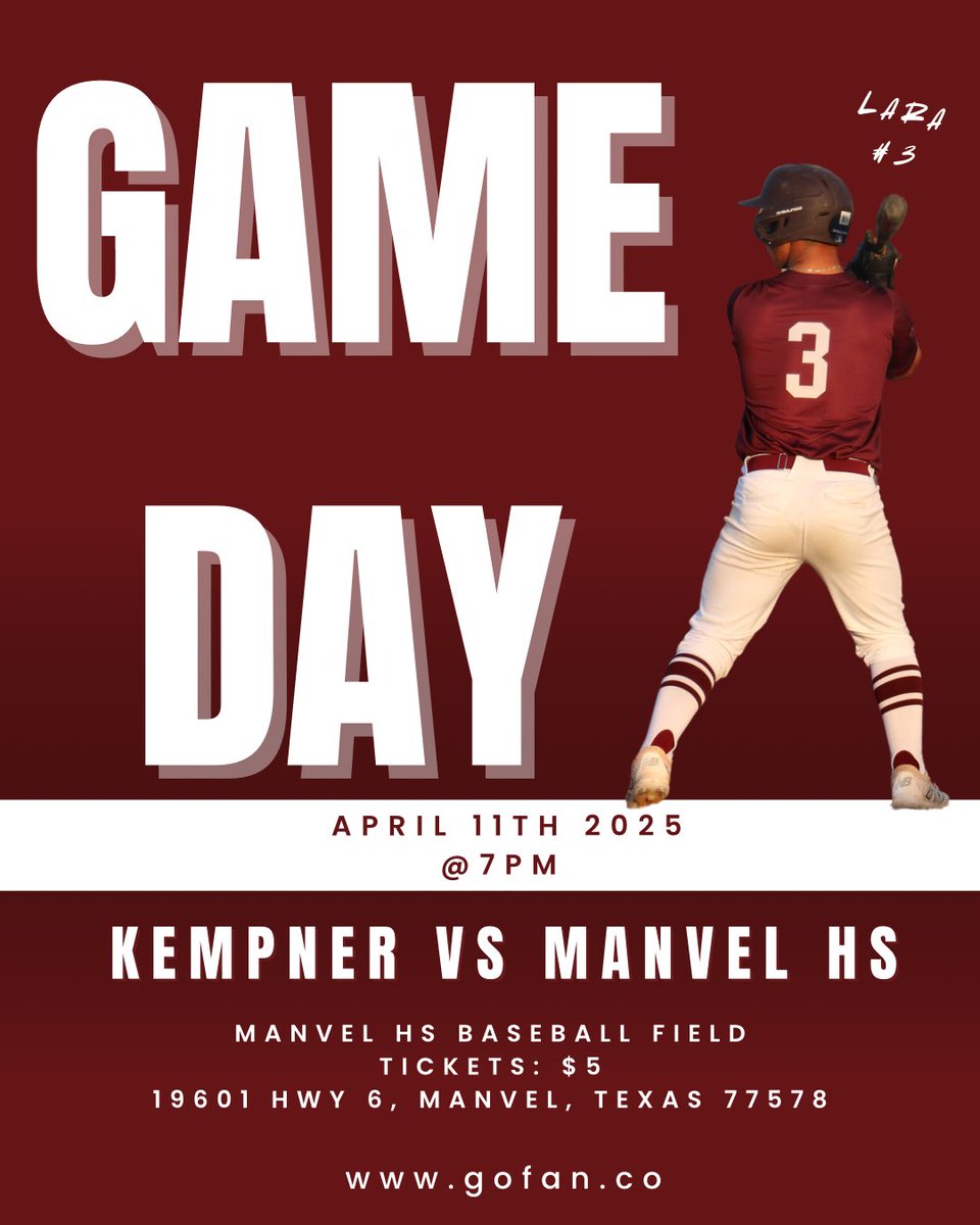 Cougars hit the road for a non-district matchup in Manvel!!   <a href="/KHSBaseball1988/">Kempner HS Baseball</a> <a href="/KHS_Cougars/">Kempner High School</a> <a href="/khstrainerlady/">KempnerSportsMed</a>