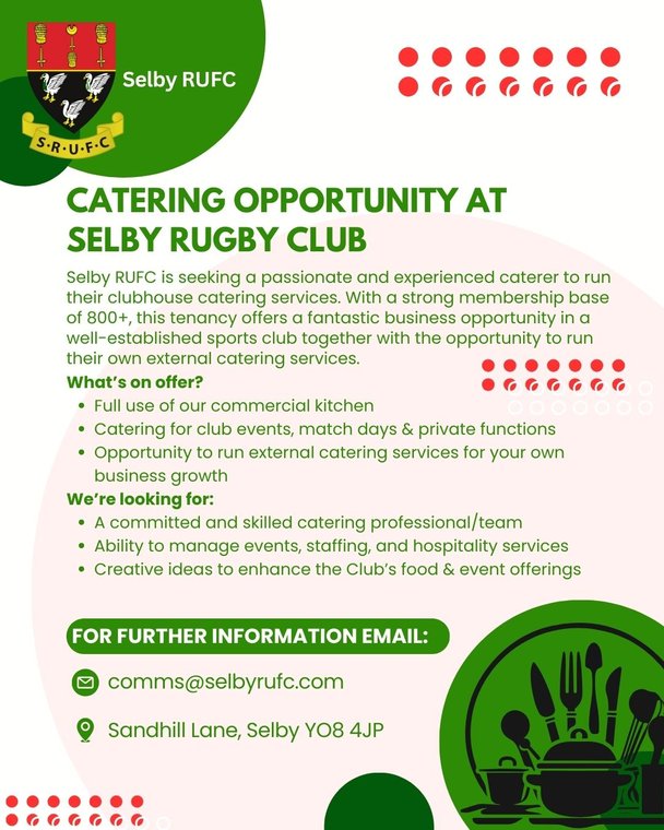 Catering Opportunity at Selby RUFC
selbyrufc.club/news/catering-…
