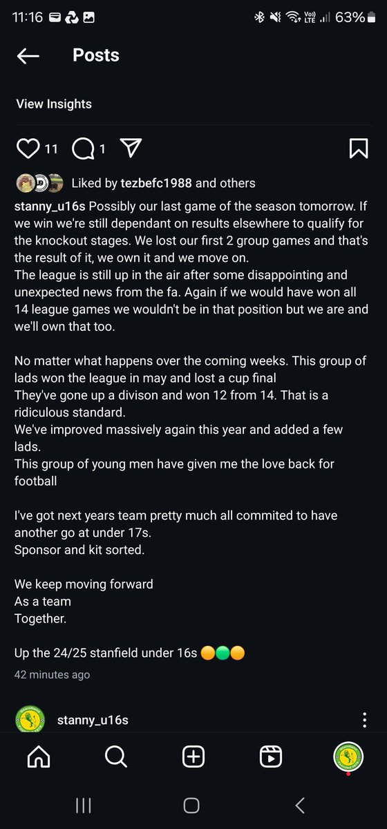 Up.the 24/25 stanny under 16s