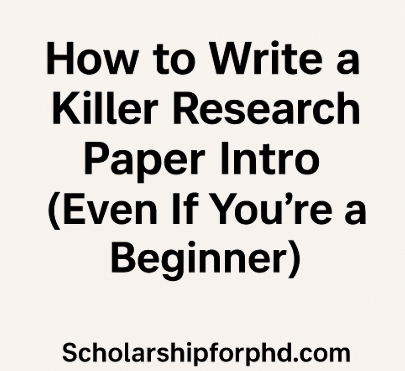 How to Write a Killer Research Paper Intro (Even If You’re a Beginner)

Your intro is your first impression make it count! Here’s a simple, step-by-step guide to hook readers and set up your paper like a pro.

-Thread-