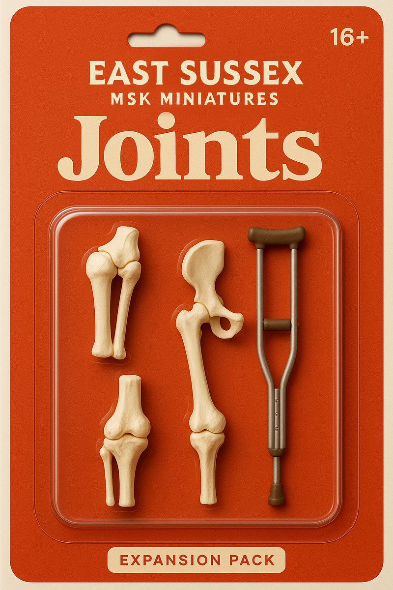 Happy Friday! From #Bones, #Muscles &amp; #Joints - the East Sussex MSK Miniatures - a bit of fun, but to be serious:

Got bone, joint or muscle issues?
✅ Self-refer for physio: eastsussexmsk.nhs.uk/gethelp/
✅ Self-manage: eastsussexmsk.nhs.uk

#ActionFigureTrend #ESMSK #Physiotherapy
