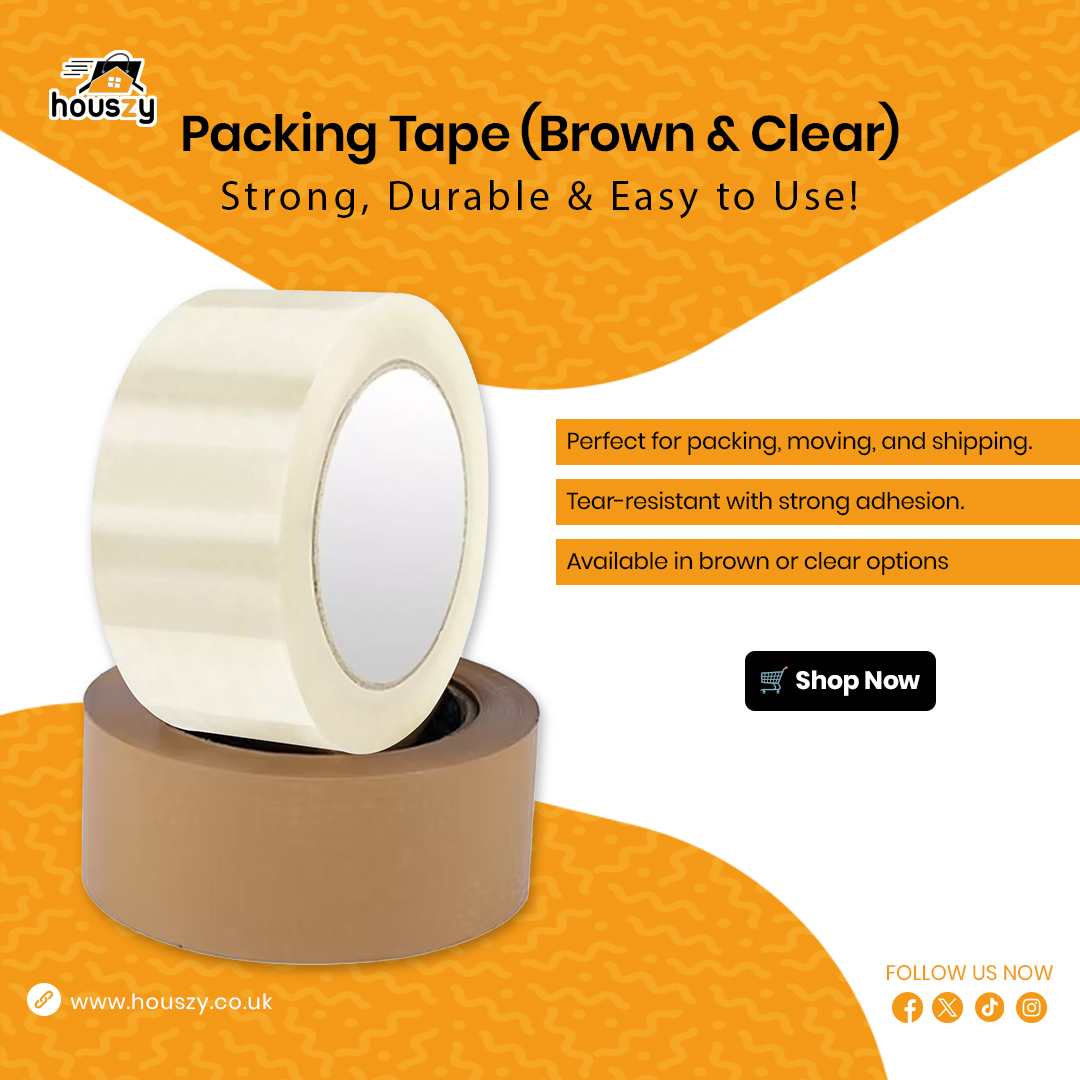 Houszy_'s tweet photo. 📦 Seal It Right – Every Time!
Packing Tape (Brown &amp; Clear) –Strong, Durable &amp; Reliable!
✔️ Ideal for packing, moving, or shipping

🛒 Shop Now &amp; Stock Up on Essentials!
https://t.co/eFh2laghs1

#PackingTape #MovingSupplies #ShippingEssentials #StrongSeal #HomeEssentials #houszy https://t.co/4MedB2n0l5
