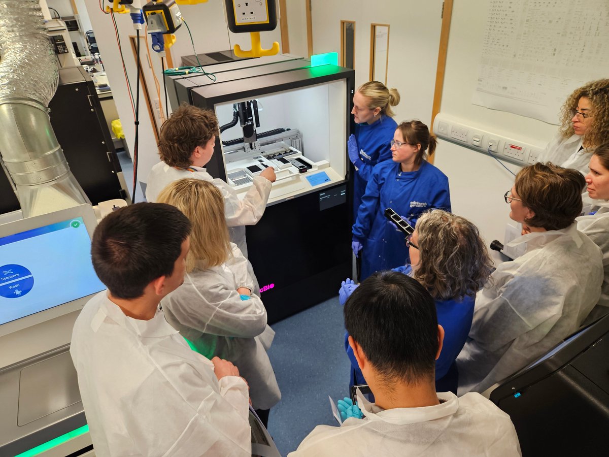 edgenome's tweet image. We’ve just wrapped up the lab part of our new Full Length 16S rRNA @PacBio course 🧪🧬
Next week, we’ll take the data into bioinformatics—giving participants full end-to-end insight into the workflow.🖥️
Join a future lab course 👉 genomics.ed.ac.uk/event/rna-libr…
#Genomics #PacBio #16S