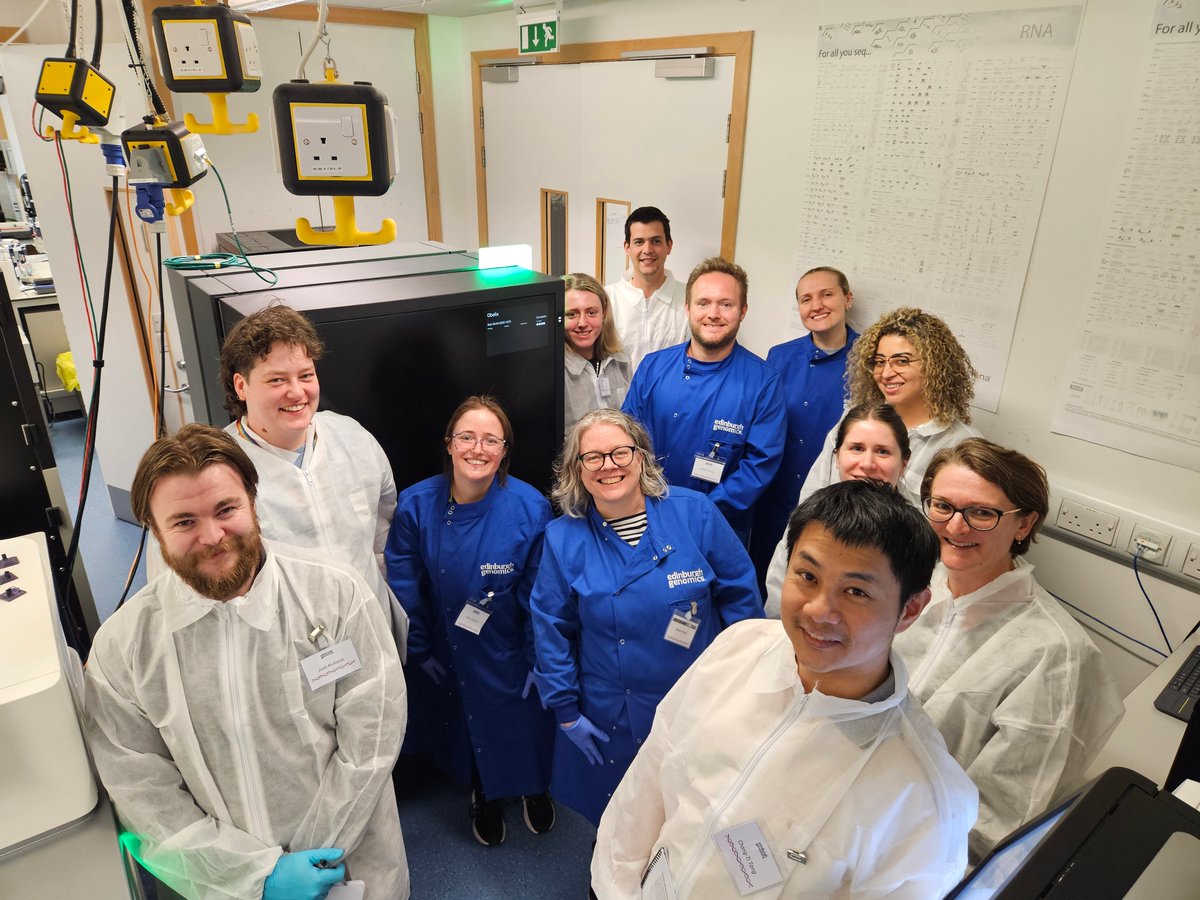 edgenome's tweet image. We’ve just wrapped up the lab part of our new Full Length 16S rRNA @PacBio course 🧪🧬
Next week, we’ll take the data into bioinformatics—giving participants full end-to-end insight into the workflow.🖥️
Join a future lab course 👉 genomics.ed.ac.uk/event/rna-libr…
#Genomics #PacBio #16S