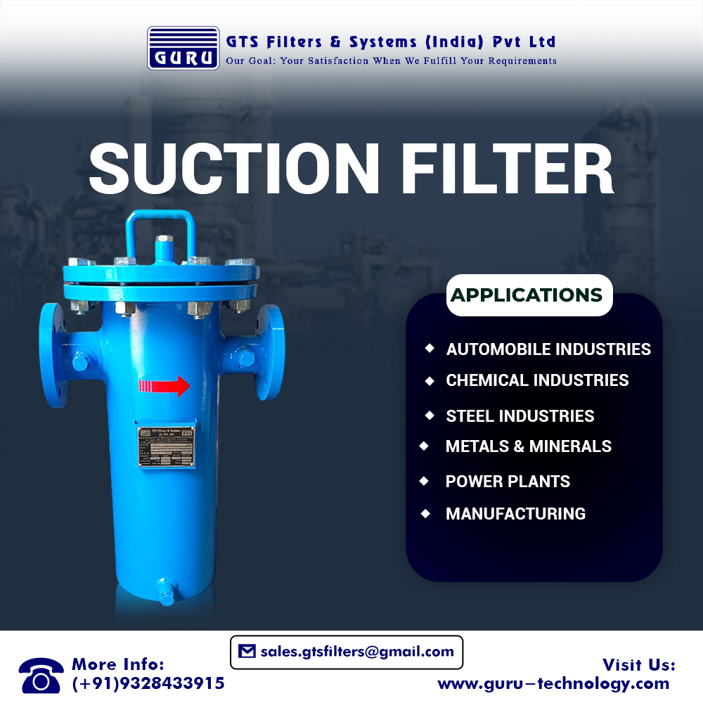 A #SuctioFilter, also called a safety filter, is used in hydraulic systems to eliminate impurities from the fluid before it reaches the pump. It removes larger particles, easing the burden on downstream components.
guru-technology.com/suction-filter/