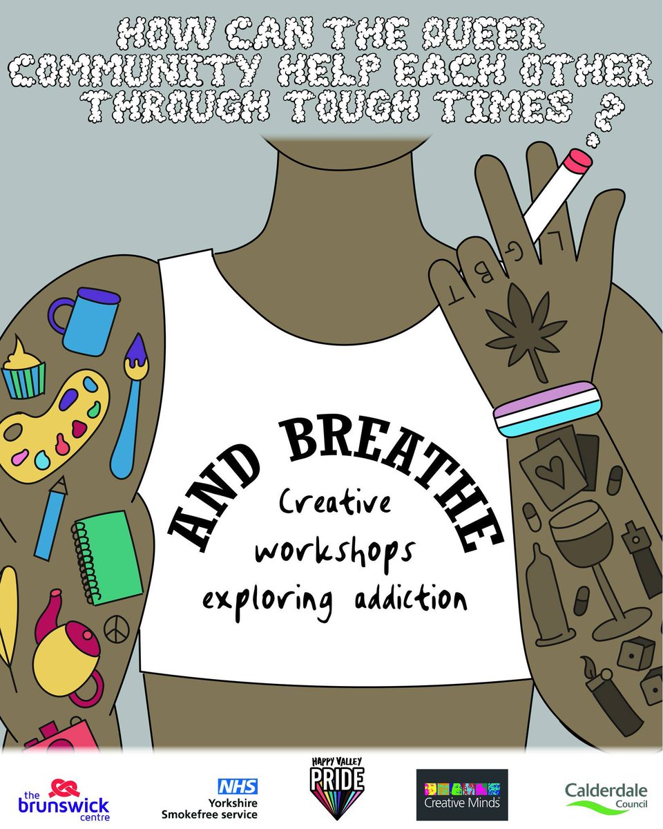 🌬 And Breathe… 🌬

Join us &amp; <a href="/_thebrunswick_/">The Brunswick Centre</a> this Tuesday, for Inhale, the first of our free creative workshops exploring addiction in the Queer community. 🏳️‍🌈✨

📍 <a href="/TownHallHB/">Hebden Bridge Town Hall</a> 
🕡 18:30 – 21:00
📝 Words &amp; Poetry with local artist Hannah "Hunter" Hull

happyvalleypride.co.uk/whats-on/118/a…