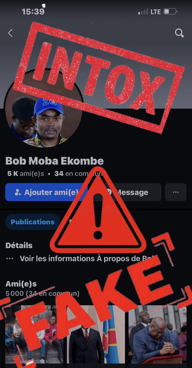 LevisVrai's tweet photo. 🚨 Mise en garde au public ❗️

Un faux compte Facebook circule actuellement au nom de Bob Moba Ekombe, Directeur de protocole du Chef de l’État. 

Ce compte est faux et utilisé à des fins d’escroquerie. 1/2 https://t.co/14BoAcdcIq