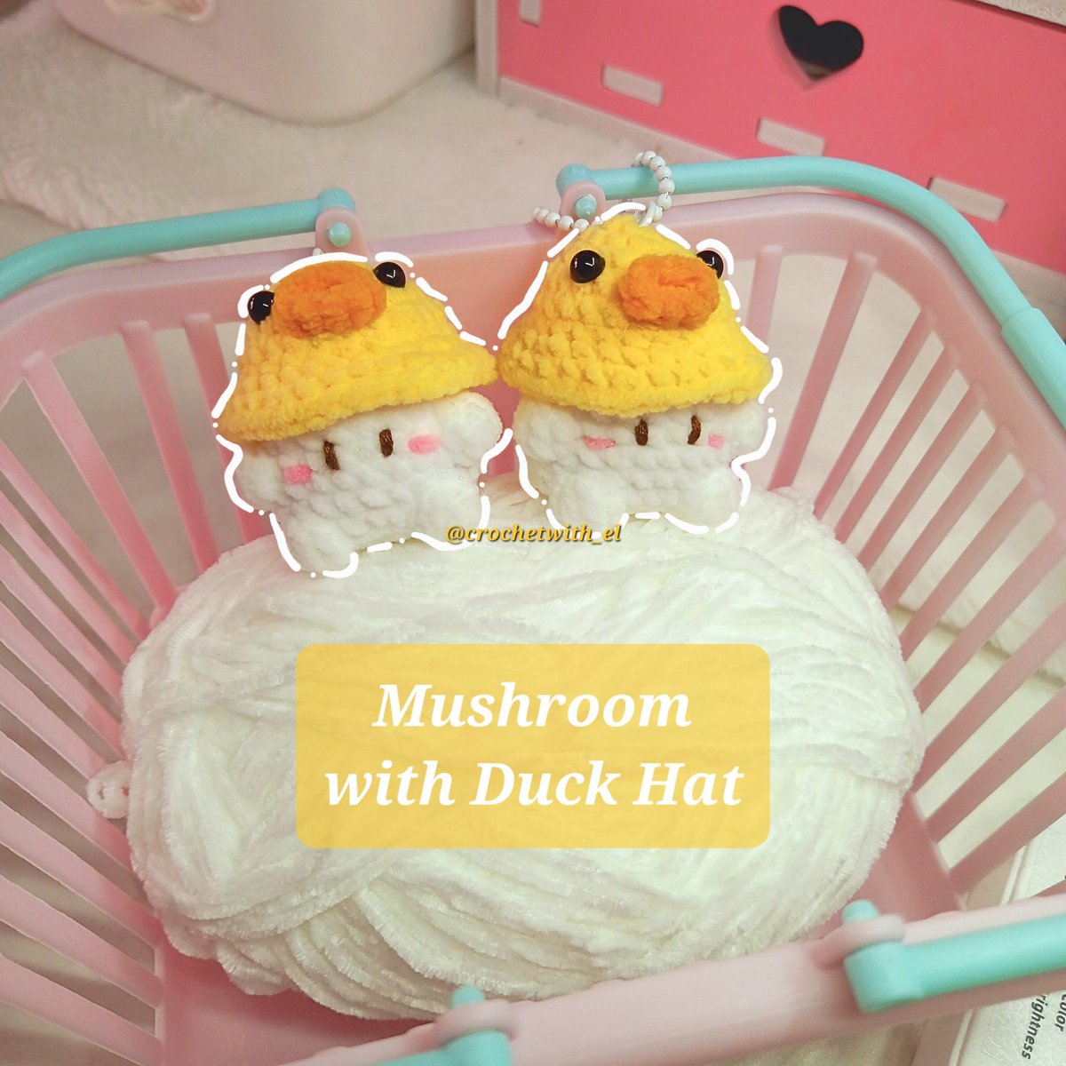 ₊˚⊹ ᰔ 𝗖𝗿𝗼𝗰𝗵𝗲𝘁 𝗧𝗶𝗻𝘆 𝗠𝘂𝘀𝗵𝗿𝗼𝗼𝗺 𝘄𝗶𝘁𝗵 𝗛𝗮𝘁 ⋆˚꩜｡🍄
𝐌𝐚𝐭𝐞𝐫𝐢𝐚𝐥𝐬:
Thin Bear Chenille Yarn from Dyno Makes 
2mm crochet hook
𝐒𝐡𝐨𝐩𝐞𝐞: ella_haven
𝐌𝐎𝐏: GCASH
𝐌𝐎𝐃: J&amp;T Express
#crochet #crochetkeychains