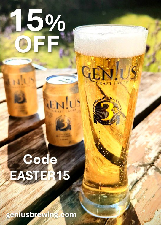 Light, crisp and refreshing, at 3% abv and just 89 kcal, Gen!us Craft Lager is the perfect sunshine beer. Get 15% OFF &amp; FREE UK delivery - geniusbrewing.com

#beerdeal #craftbeer #lager #lowalcohol #EasterPromo