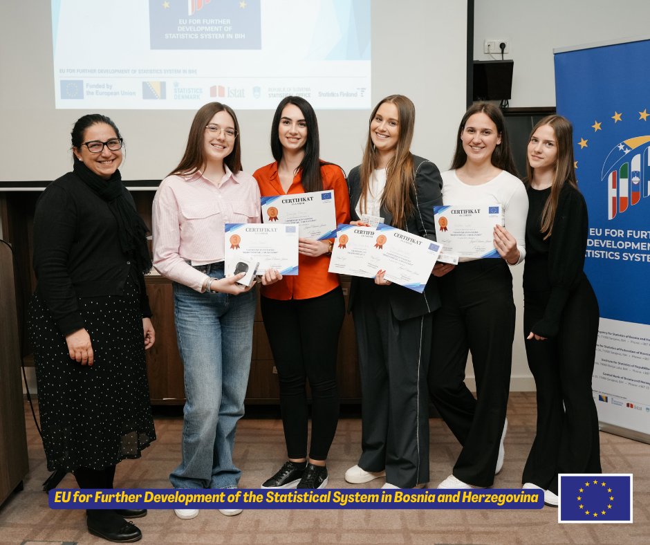 eubih's tweet photo. 10 teams from across BiH used statistics to tell powerful stories about life in their country 🎥📊.
Congrats to the winners from #Busovača, #Trebinje & #Kiseljak!
The EU continues to invest in 🇧🇦 youth and their ability to drive change. https://t.co/tjCaZU5qqS