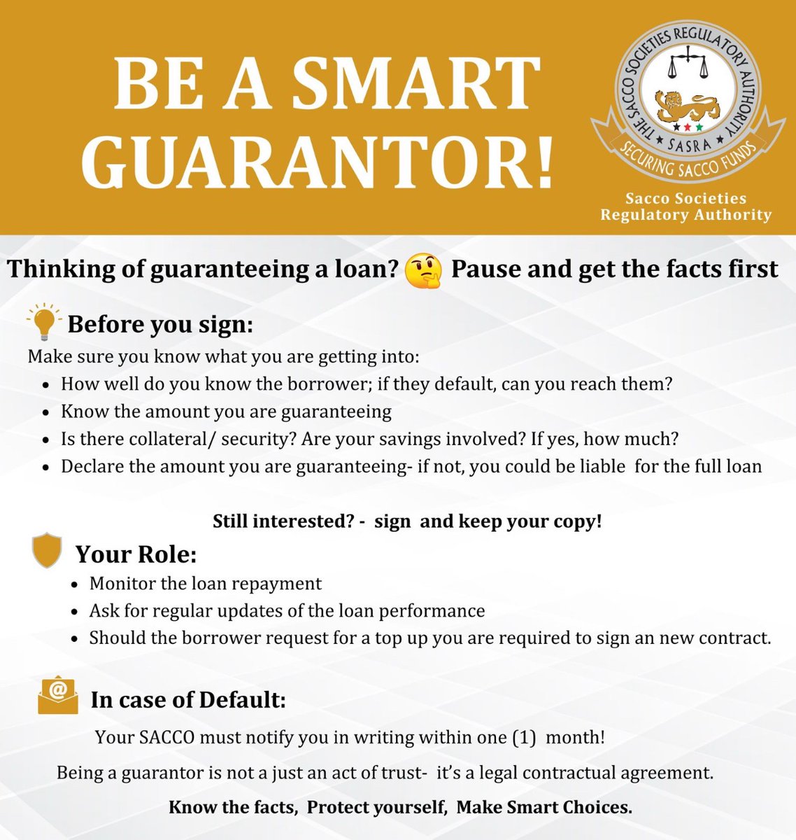 BlockCoop_'s tweet photo. Thinking of guaranteeing a loan? Know the risks and your role first! At BlockCoop, we offer smart solutions like the Guarantor Pool to simplify the process.
👉Join today at https://t.co/ZicSK1Q3hz .
Make smarter financial choices.
#BlockCoop #Blockchain #Sacco #Loan #Guarantor https://t.co/4PdORr8xlN
