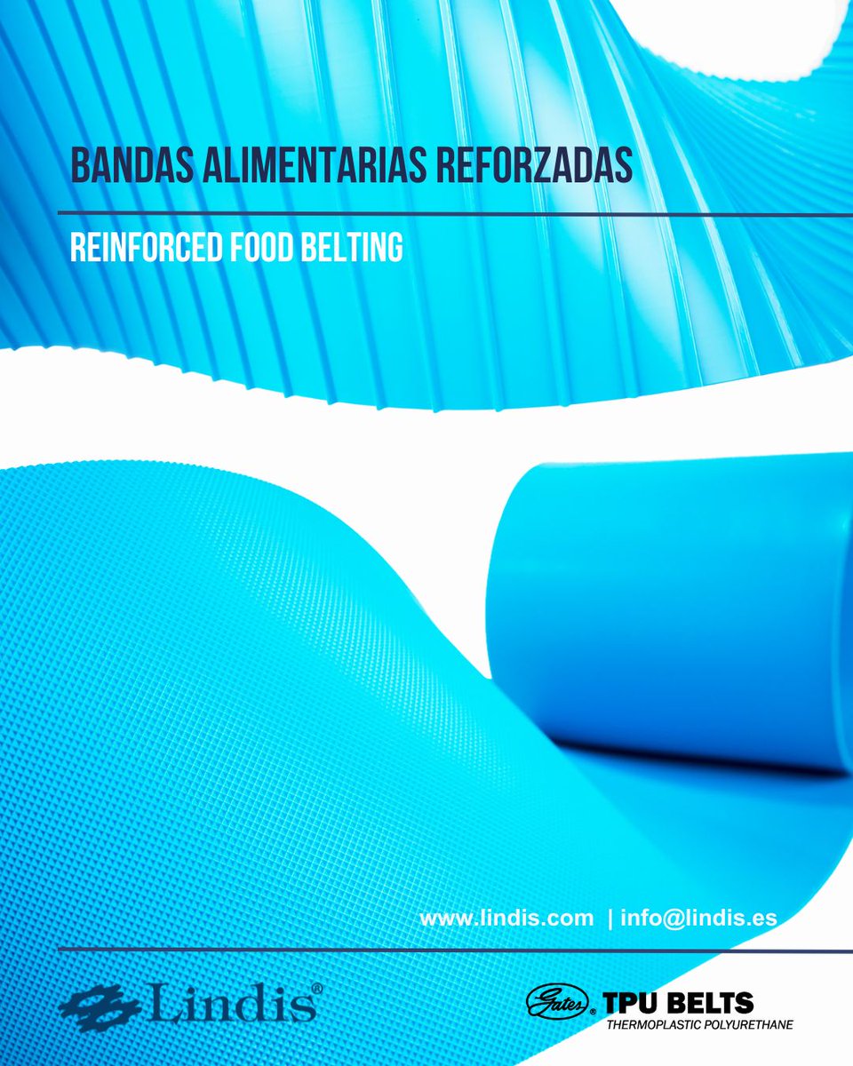 Lindis, S.L. (@lindissolutions) on Twitter photo Bandas alimentarias Gates: Higiene, resistencia y cumplimiento normativo.
-
Gates food belts: Hygiene, strength and full compliance.
lindis.com/en/ct/reinforc…
Visit us at lindis.es or email us at info@lindis.es to learn more about our food belts. Bandas alimentarias Gates: Higiene, resistencia y cumplimiento normativo.
-
Gates food belts: Hygiene, strength and full compliance.
lindis.com/en/ct/reinforc…
Visit us at lindis.es or email us at info@lindis.es to learn more about our food belts.