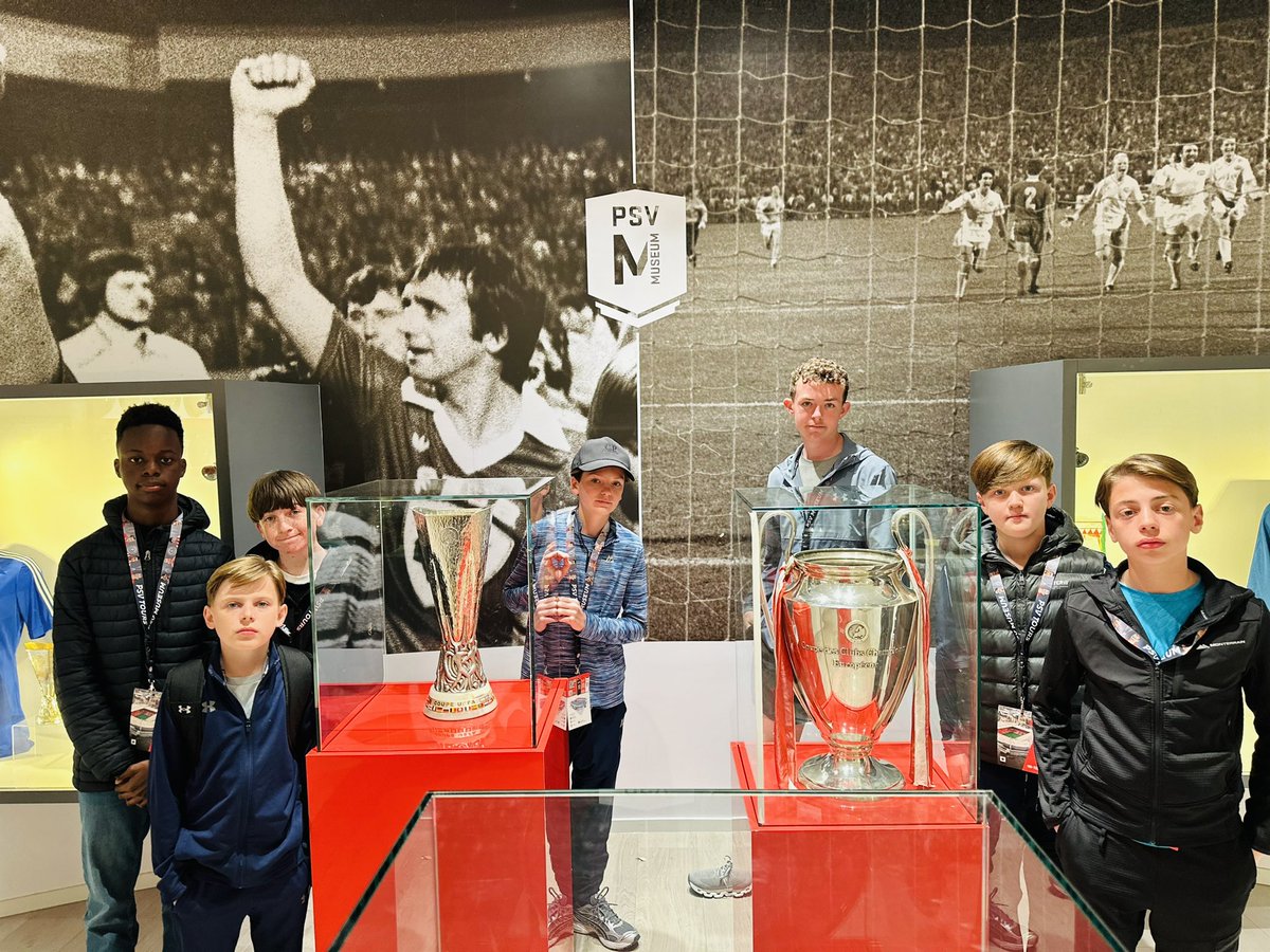 STMComp's tweet image. Day 5 - PSV Stadium Tour! 🏟️
#HollandFootballTour2025 #TheSTMWay #TrophyTime