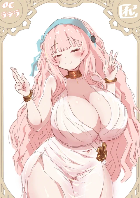 きょうのらくがきOC ラテラ糸目キャラノワちゃん並みにデカいミステリアスで恐ろしい一面を感じることも 