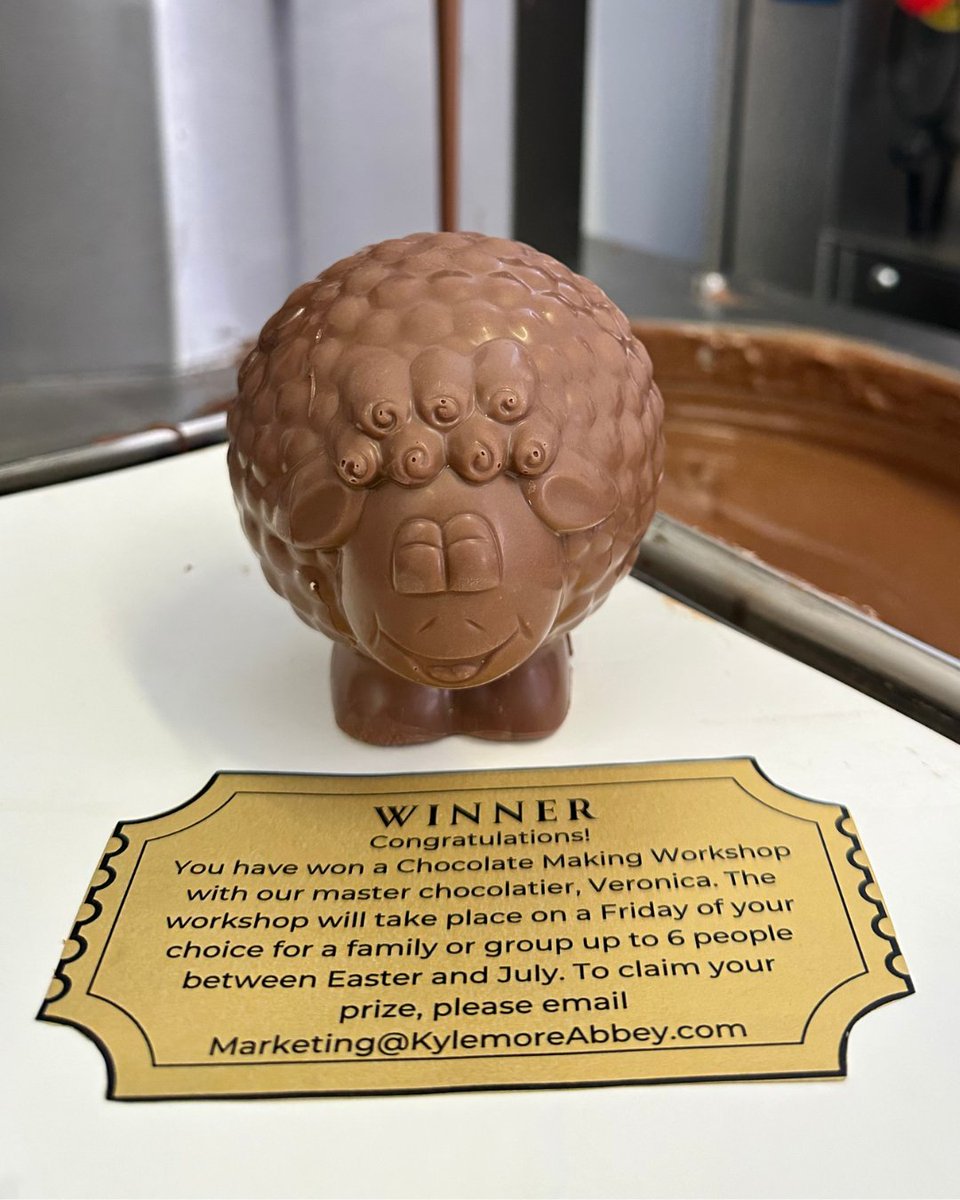 Lucky Lamb’s on duty 🐑👀 guarding the Golden Tickets hidden in Sr. Genevieve’s handmade Easter treats! 🍫✨ Find one &amp; win a spot in a chocolate workshop at Kylemore Abbey! 🏰 Still time to grab your Easter goodies in-store or shop link in bio 🐣🍫 
#KylemoreAbbey #Easter