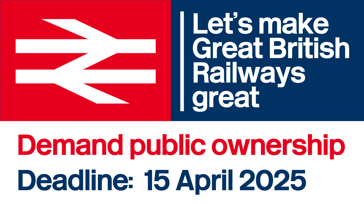 bringbackBR's tweet photo. Help us to make #GreatBritishRailways great! 🚆

𝗗𝗲𝗺𝗮𝗻𝗱 𝗳𝘂𝗹𝗹 𝗽𝘂𝗯𝗹𝗶𝗰 𝗼𝘄𝗻𝗲𝗿𝘀𝗵𝗶𝗽 before the deadline on Tuesday 15 April 2025, 23:59 👇

Take action here: https://t.co/cTOLuagp9m https://t.co/Y28AnDtl9t