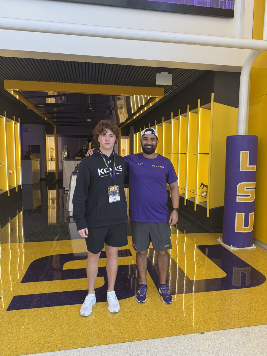 Gavinhiggins25's tweet image. I had a great time @LSUfootball for spring practice. Thank you for the invite I was honored to be there. Thank you @Coach_AAnand for the hospitality @CoachRJackson34