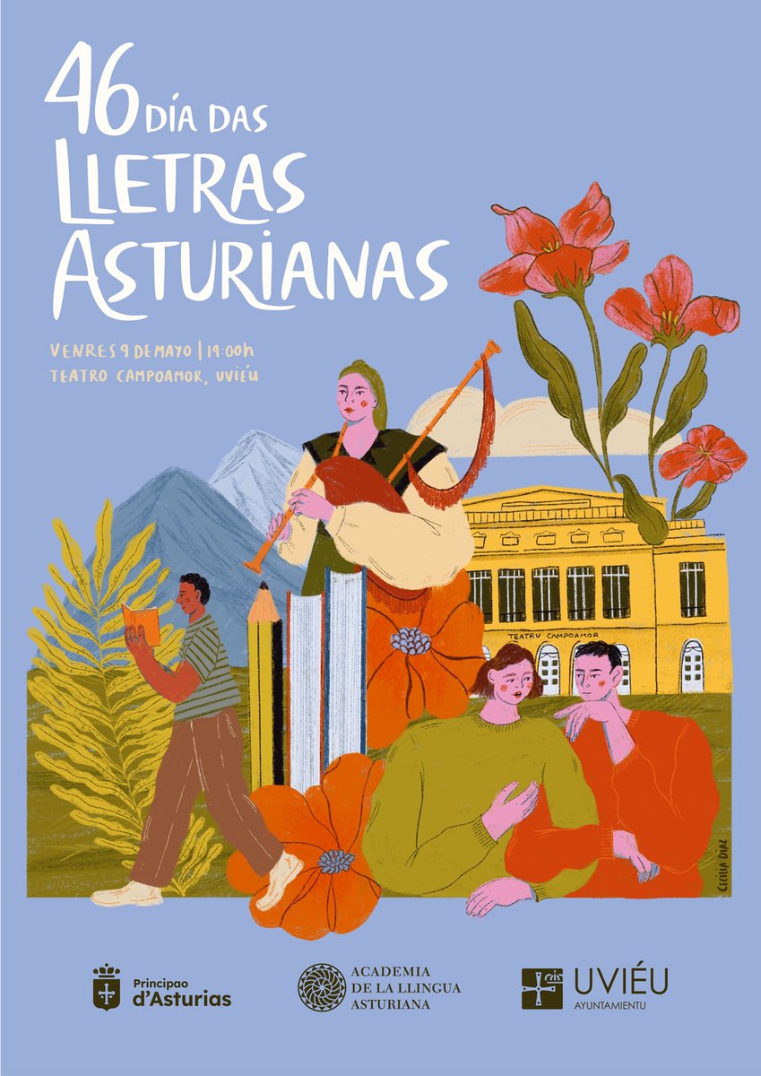 🎉XLVI Día de les Lletres Asturianes 
🎉XLVI Día das Lletras Asturianas

🗓Vienres, 9 de mayu de 2025
🕖19:00 hores
📍Teatru Campoamor
