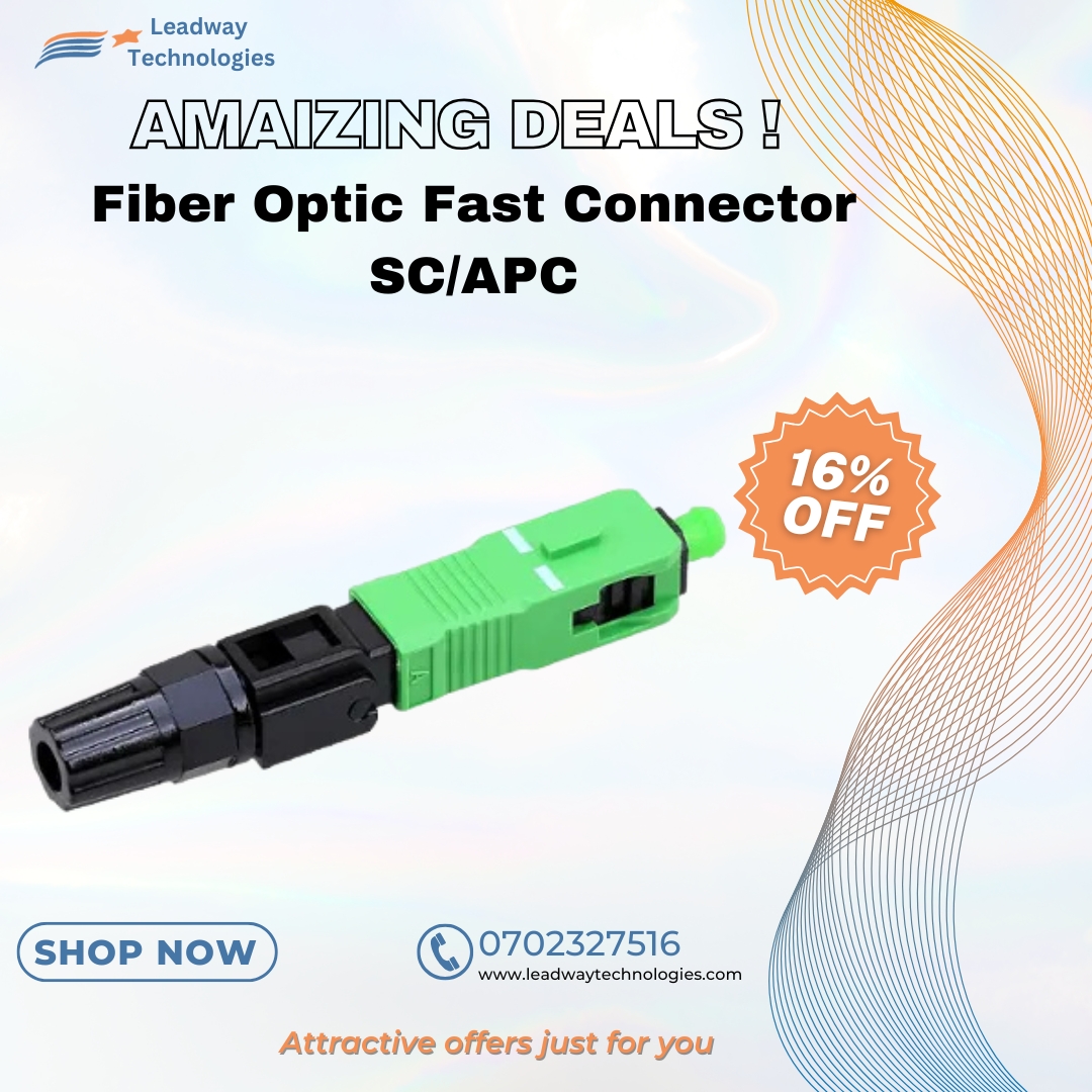 LeadwayTechLLP's tweet photo. Buy the SC/APC Fiber Optic Fast Connector β now available at Leadway Technologies.
π Contact Leadway Technologies to place your order today. 0702 327 516
#FiberOptics #SCAPCConnector #FastConnector #LeadwayTechnologies #FTTH #NetworkingKenya #TelecomSolutions #FiberExpertsKE https://t.co/YU9rJ9prTk