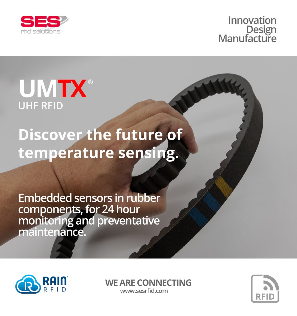 RobertKhodadad's tweet photo. @SESRFID UMTX - Embedded sensors in rubber components, for 24-hour monitoring and preventative maintenance. sales@sesfrid.com #SESRFID #TemperatureSensor #TemperatureSensing #RFIDSensor #RFIDTech #IoT #IoTRevolution #PatentedTechnology #TemperatureMonitoring #InnovationUnleashed https://t.co/4nApFCkpSc