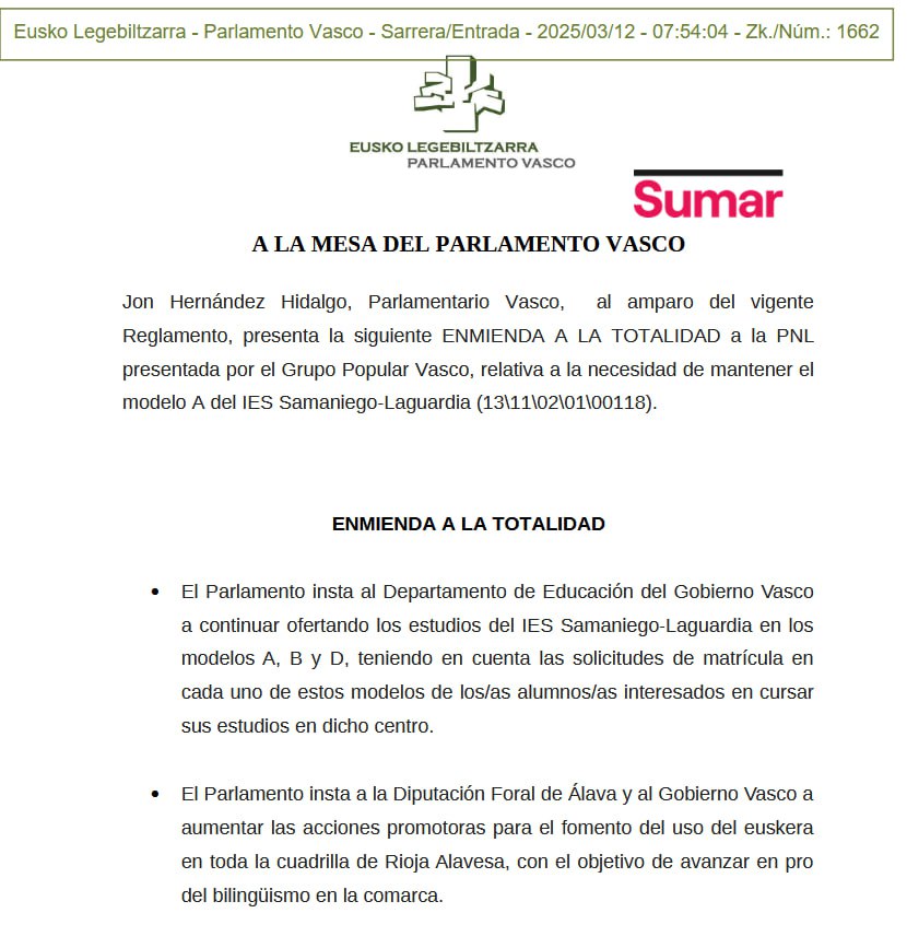 Eskola Publikoa defendatzen dute ...Baina española. Euskal Eskolaz Publikoa euskaraz da edo ez da