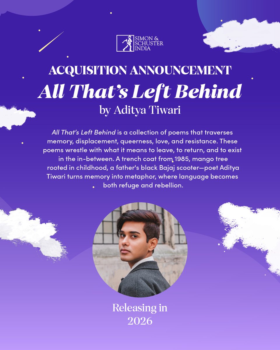 SimonSchusterIN's tweet photo. We are pleased to announce the acquisition and subsequent publication of All That’s Left Behind  by Aditya Tiwari.