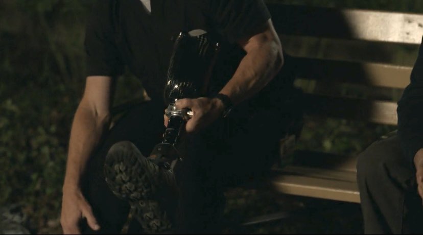 sloansavery's tweet image. the way they casually revealed that abbot has a prosthetic leg was so well done it adds so much depth to his character and backstory without it being the main thing that defines him #thepitt
