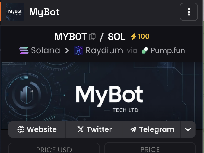 mybotonsol's tweet photo. 🚀 100 BOOST LIVE on DEXSCREENER for 24 HOURS!
Let’s shine the spotlight on $MYBOT 🌟
We’re bringing eyes to the project — and showing off what MyBot can do:

🎨 AI Image Generator
🎵 AI Song Creator
🎭 NFT Creator
📲 All inside one powerful Telegram bot https://t.co/EIQcLRglkf