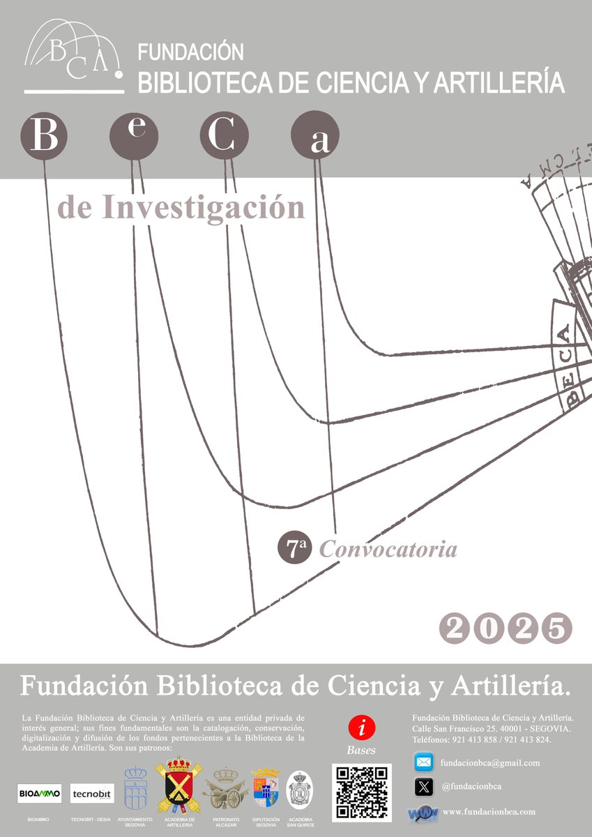 fundacionbca's tweet photo. Ayer día 10 de abril se ha puesto en marcha la 7ª edición de la Beca de Investigación @fundacionbca.
El plazo para la presentación de proyectos finalizará en 30 de septiembre de 2025.
Más información en:  https://t.co/4Mci1iknRs https://t.co/p5lXLv1zp4