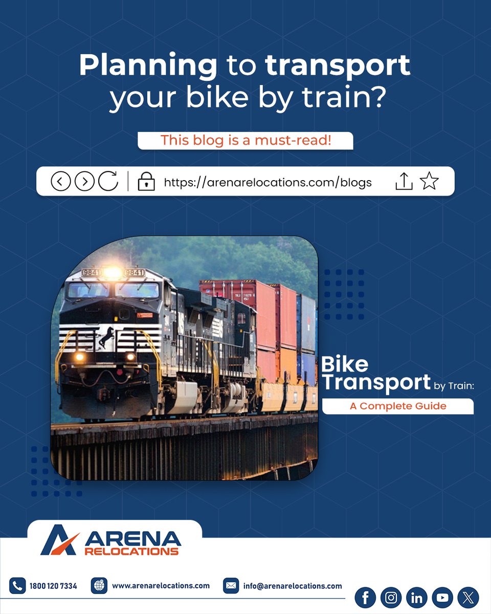 arenarelocation's tweet photo. Planning to transport your bike by train? Don’t let confusion derail your journey!

Our latest blog covers everything you need to know

Read Now - https://t.co/tpdAu14KJW

#arenarelocations #relocations #shifting #blogpost #blog #blogalert #relocationservices #packersandmovers https://t.co/7BhmoslMSa
