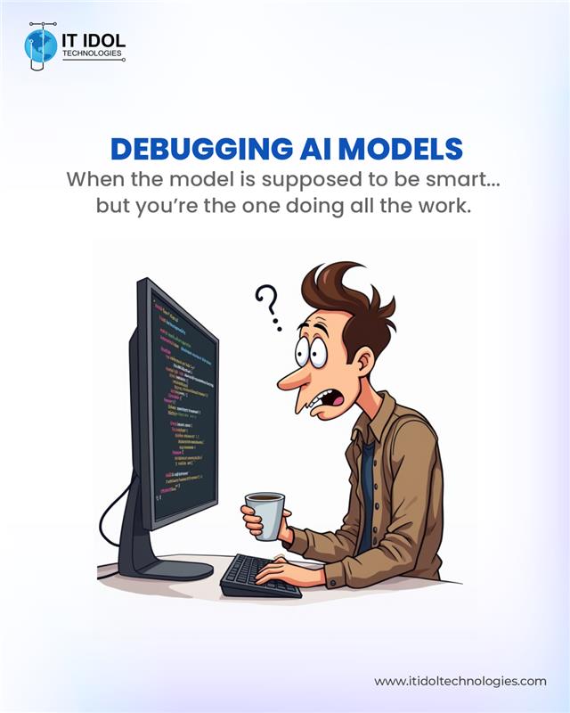 itidoltech's tweet image. Debugging AI Models be like…
🧠 “It should be learning…”
🤖 Does something totally unexpected
👩💻 Stares at code for 3 hours
😅 Who else has been there?
#AILife #DebuggingAI #MLStruggles #AIHumor #TechMeme #DeveloperLife #DataScience #ITIdolTechnologies