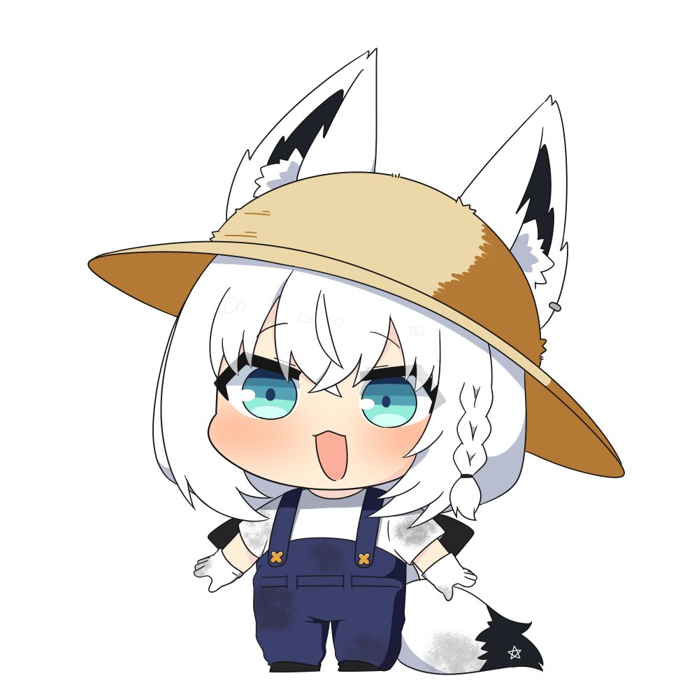 フブキ「ふぁーまー! #絵フブキ 」|トゥーミのイラスト