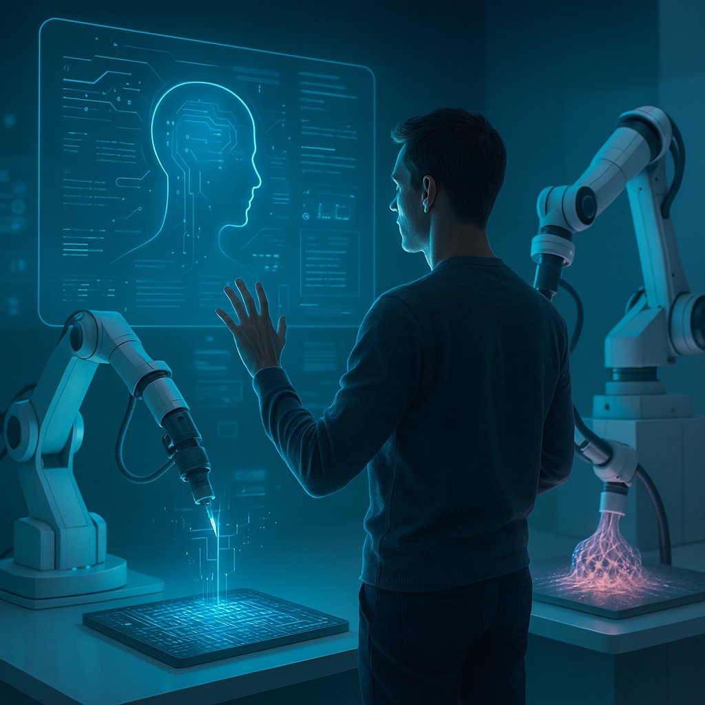 metabilityai's tweet photo. Soon we won't just prompt AI to create code or digital assets, we'll "vibe prompt" it to build real, physical materials, circuits, even bio-tissues. Moving from software to matter isn't sci-fi; it's happening now. https://t.co/axgpco77ln