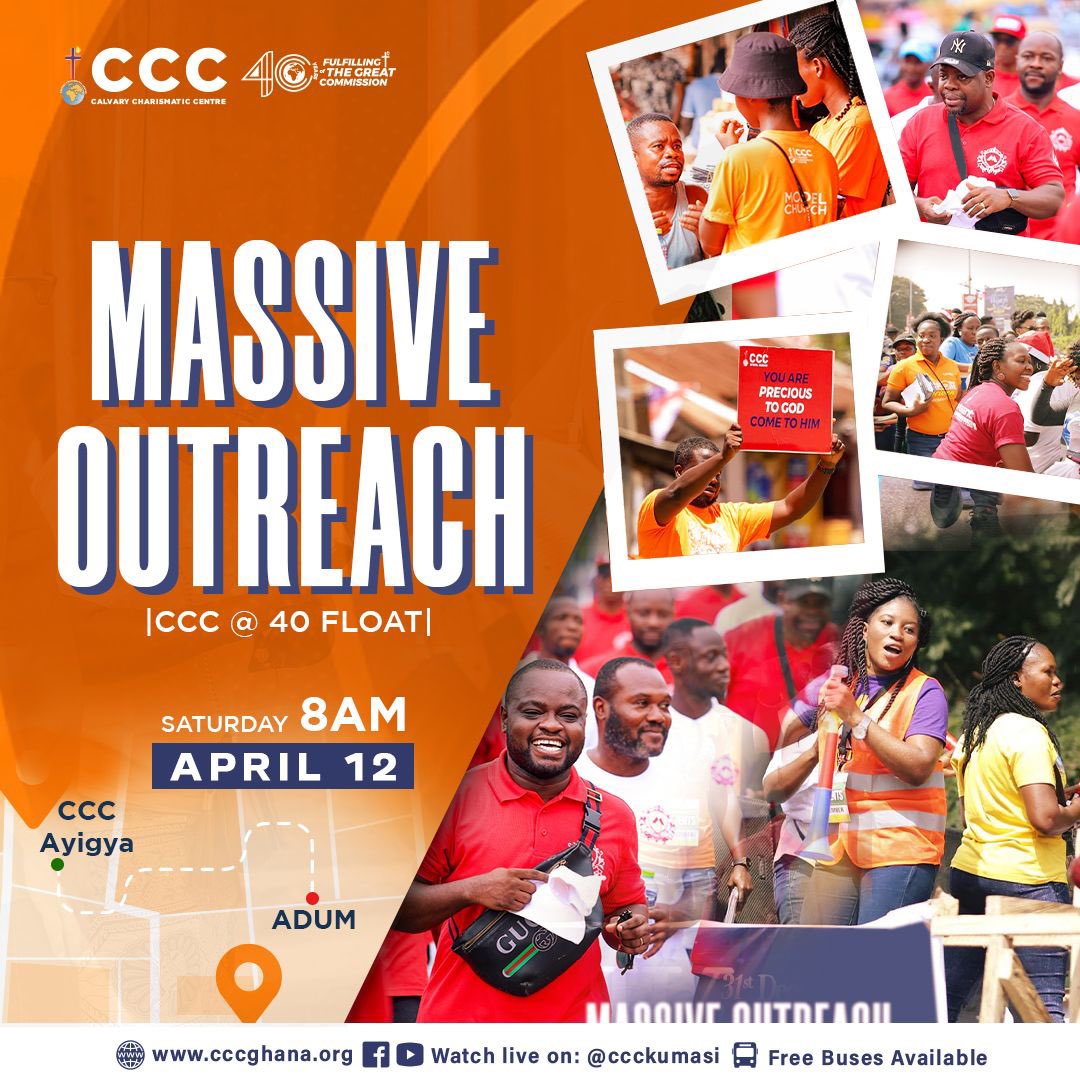 ccckumasi's tweet photo. CCC is 40!!!🥳🥳🥳

Let’s all come out and spread the news of our anniversary. 🗣️ We walking from ayigya to adum spreading the news. You don’t want to miss the experience of youthful jama, the brassband and the music.

⏰: 6:00am 

#CCCat40 #ThisisCCC #CCCKumasi #Ghana https://t.co/skk0axbkj1