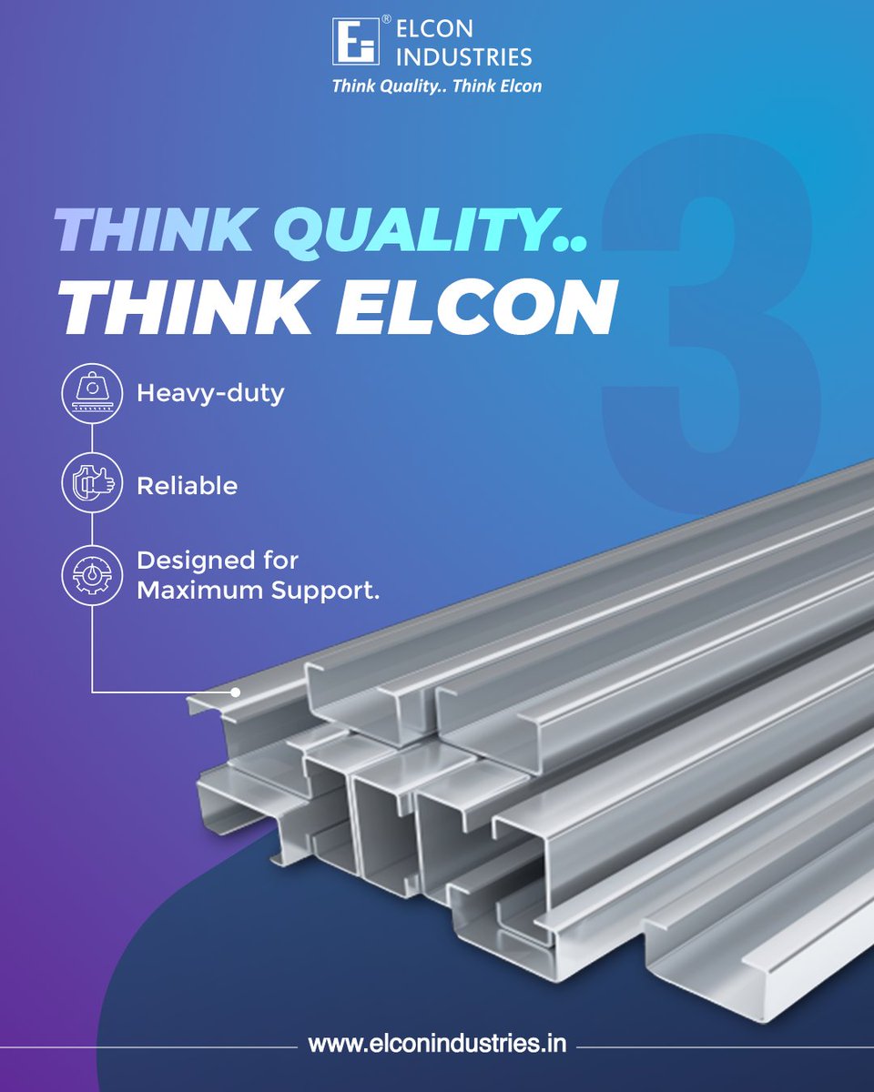 elconindustrie's tweet photo. Strong. Organized. Reliable. 🏗

Elcon Industrial Utility Channels = superior cable support for harsh environments. Keep infrastructure secure &amp; efficient with proven solutions.

📞 Call: +91 9112233802
🌐 Explore: https://t.co/u9nGH8DHB7

#HeavyDuty #MadeInIndia https://t.co/yufcQblTPA