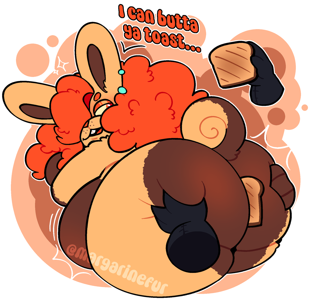 margarinefur's tweet photo. Fun fact: Butter is made of literal butter, and therefore he can "spread" himself on toast.

I don't know if he understands, but it works https://t.co/VoDuna2bWD