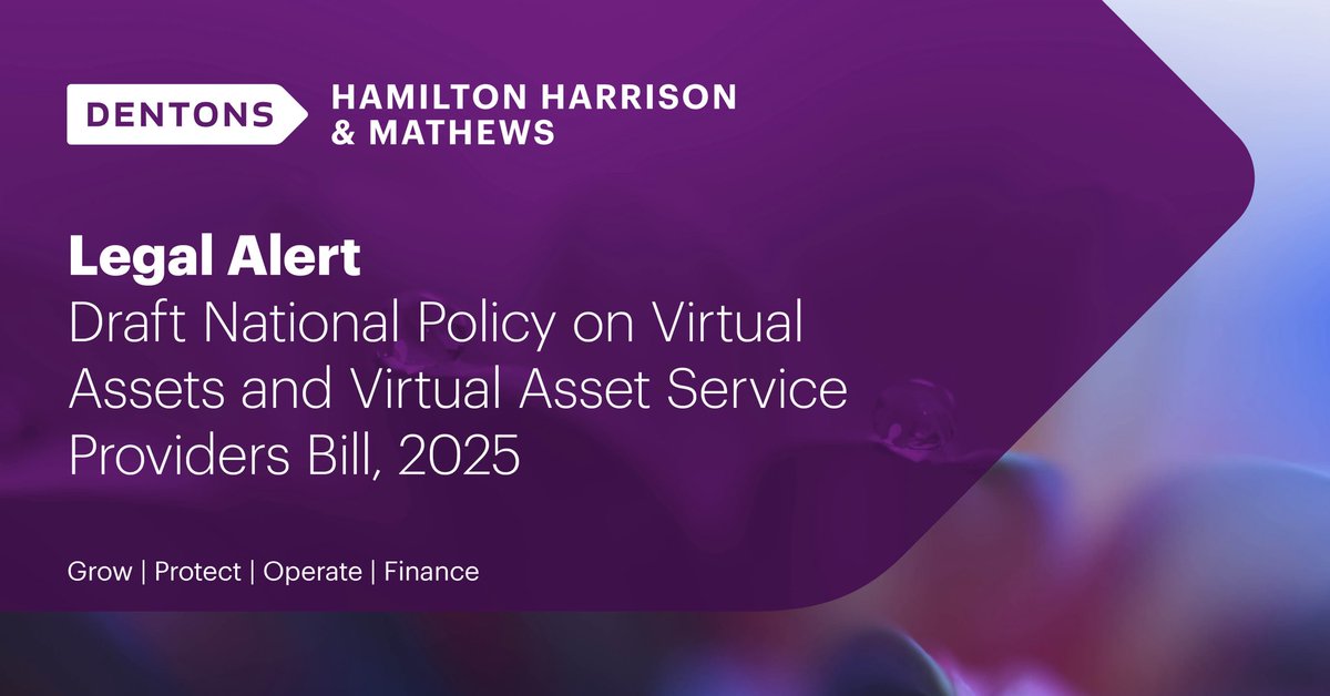In our latest Legal Insight, our Partner and Head of the Corporate, Commercial &amp; Real Estate Department Richard Omwela and Associates John Nakholi and Phidelma Afwayi have analysed the draft National Policy on Virtual Assets (VAs) and Virtual Assets Service Providers (VASPs).