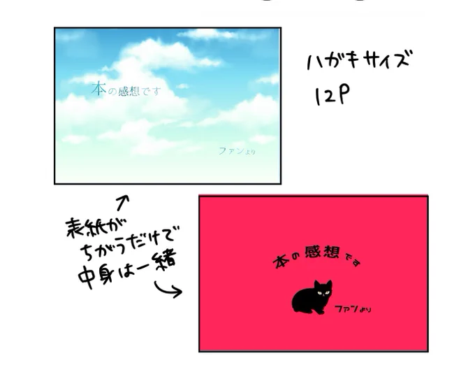 「本の感想を伝える本」久々にとらさんに納品しました!同人誌の感想を書いて作家さんにお渡しする本です。
再版予定なしのこれで最後です。長らくありがとうございました🫶あとスパコミ(東京&大阪)に少し持って行きます!

▶︎とらのあな https://t.co/tlkX6Flh9L 