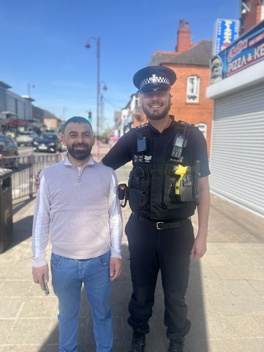 wrexhampolicefc's tweet photo. Met @MoSalah on foot patrol in Shotton earlier — tried to get him to ditch @LFC and play for us, he wasn’t having any of it 👑 https://t.co/hmNgD41xic