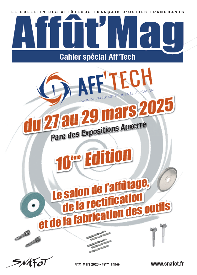 📢 L’Affût’Mag est en ligne !

Dossiers techniques, actus du salon Aff’Tech et petites annonces 🔧

 📖À lire ici 👉 snafot.fr/laffutmag/

#AffutMag #Affutage #Industrie #SNAFOT