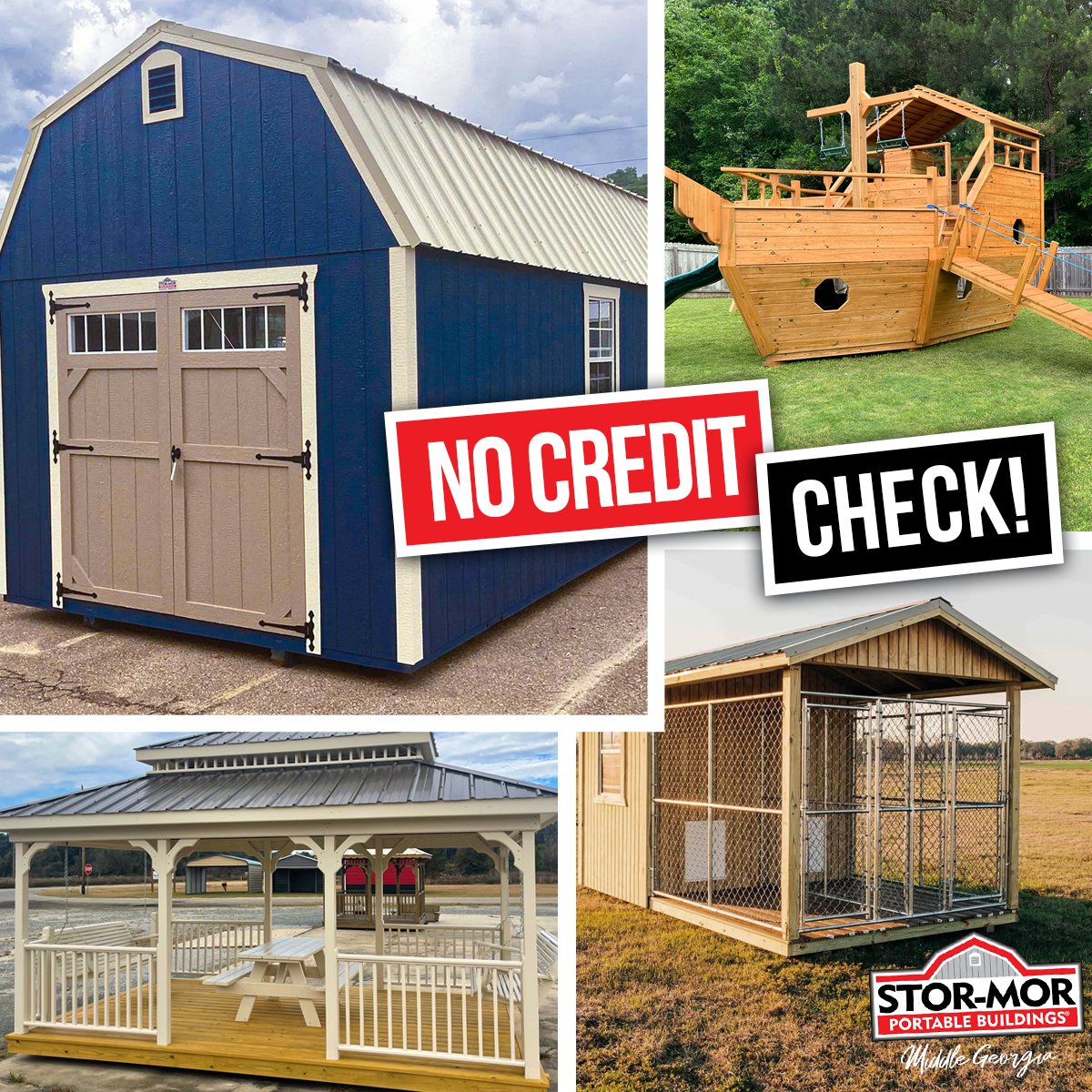 stormormiddlega's tweet photo. 🏡✨ Upgrade your backyard with Stor-Mor Middle Georgia! From playsets &amp; gazebos to sheds, barns &amp; more—we’ve got it all! 🙌

✔️ Rent-to-Own
✔️ No Credit Check
✔️ FREE Delivery

Easy, affordable, and ready for you! #StorMorMiddleGA #BackyardGoals https://t.co/3XoII8HHIp