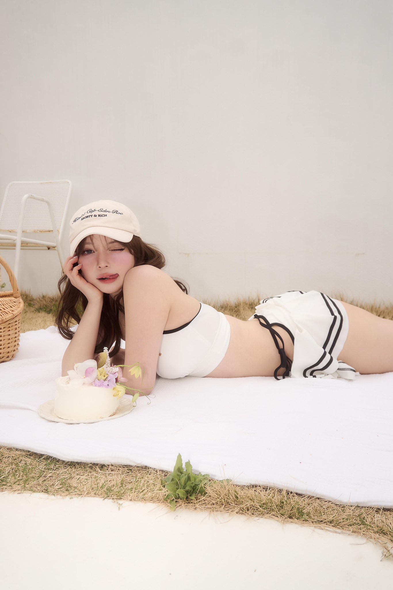 andmary Coco pleats swimwear white ホワイト ANDMARY】Coco pleats swimwear