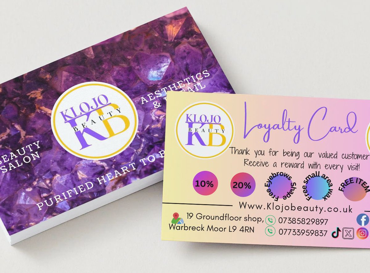 Beauty treatments, aesthetics and retail 🛒❗️
<a href="/klojobeauty/">KlojoBeauty</a> <a href="/klojobeauty/">KlojoBeauty</a> 

Find their business cards and loyalty discount cards 🎴 all available 💜®️

STUDENT 👩‍🎓 👨‍🎓 DISCOUNTS 25% OFF ON ALL BEAUTY TREATMENTS 🏥 -MUST SHOW YOUR STUDENT I.D 👩‍🏫👨‍🏫 

𝙒𝙝𝙮 𝙣𝙤𝙩 𝙘𝙤𝙣𝙩𝙖𝙘𝙩
