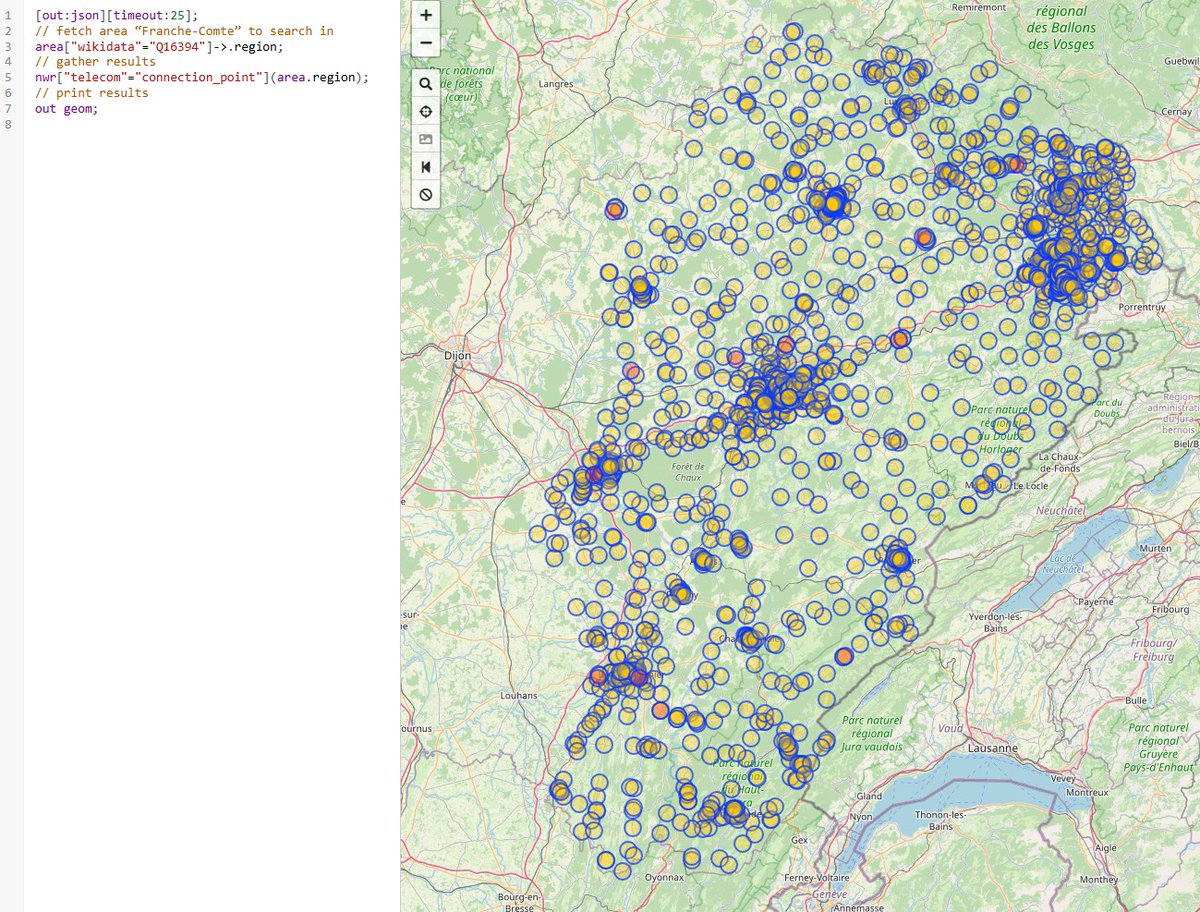 Hades73440's tweet photo. Cartographie de la région Franche-Comté à 100 % Zone #Rip + Zone #AMII #FTTH #fibre #SRO #NRO #Dioptic #HASF #Prisme #Orange #overpass #OSM 
Territoire de Belfort fini !
Prochainement la Bourgogne ou les 2 Savoie ?! 
ou la zone #AMII de Mulhouse ou Chalon !? https://t.co/wPVV2D0fiv