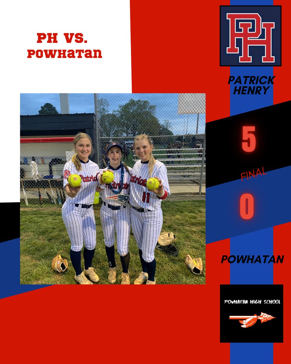 Great win last night over Powhatan.         3 💣s in the 6th to wrap it up.                  Roll Pats! 💙♥️