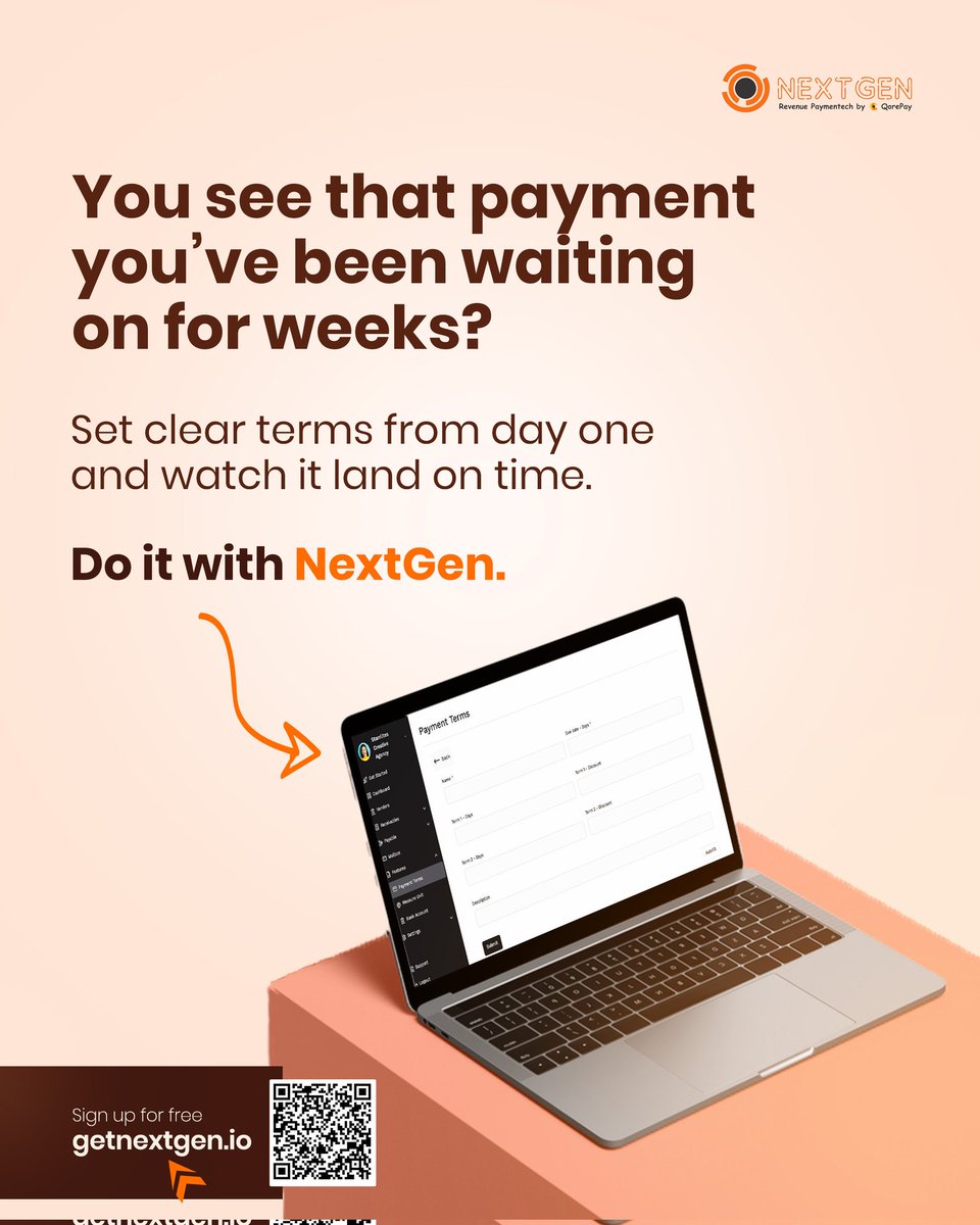 nextgen_hq's tweet photo. What’s your payment term style?
Are you Team Pay Upfront or Team Installments?

Whichever works for you, NextGen makes it easy to set clear terms and get paid your way.
https://t.co/QtaGH4T00C https://t.co/szsPtFHRgb